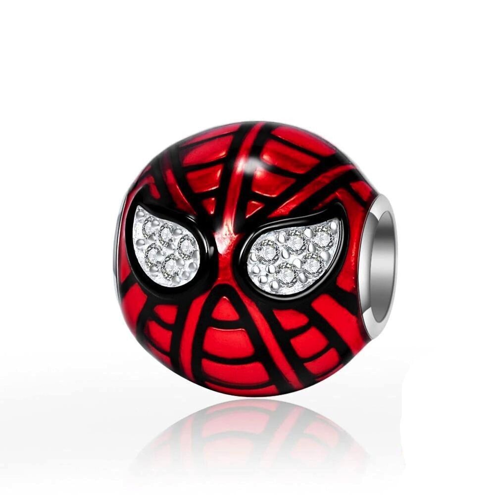 6452 Red Spider Bead Charm, 925 Sterling Silver Charms, Compatible